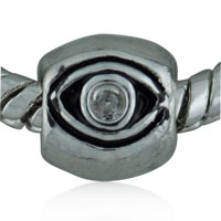 GB_DPC1053: austrian eye silver plated crystal european beads Image.