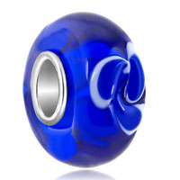  - deep blue with pattern european beads Image.