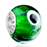  - green with evil eye murano glass Image.