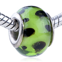 European Beads - countless black polliwog murano glass european beads Image.