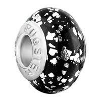  - silver spots against black polymer clay Image.