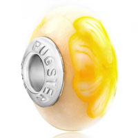  - november yellow fantasy flower bead fit all brands charm &amp;  bracelet Image.