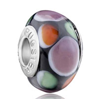  - black with color pattern european beads Image.