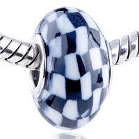 European Beads - chessboard polymer clay european beads Image.