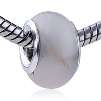 European Beads - silver pink murano glass style pandora beads Image.