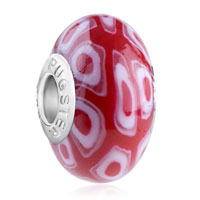 European Beads - white cell polymer clay beads charms bracelets Image.