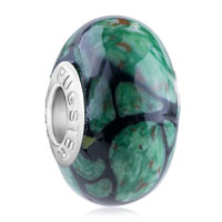 European Beads - green irregular figure polymer clay beads charms bracelets Image.