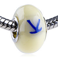 GB_KS97: blue letter k polymer clay european beads Image.