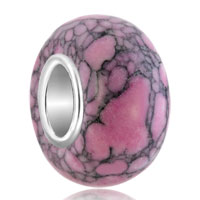 Murano Glass Jewelry - pink and white spots turquoise murano glass european beads gb_ywqx53 Image.