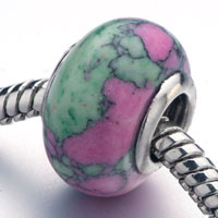  - pink and green block pattern turquoise Image.
