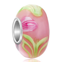  - soft pink with flower 925 sterling silver Image.