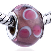 European Beads - red ruby round murano glass european beads Image.
