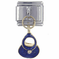 Italian Charms - purse blue italian charm Image.