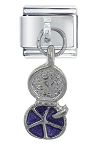 Italian Charms - blue compact dangle italian charm Image.