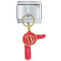 Italian Charms - hair dryer pink italian charm Image.