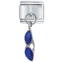 Italian Charms - sunglasses blue italian charm Image.