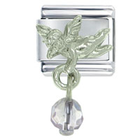 Italian Charms - baby crystal angel italian charm Image.