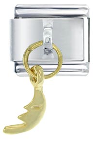 Italian Charms - crescent moon italian charm Image.