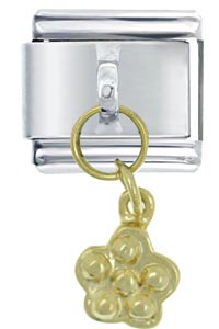 Italian Charms - dangle flower italian charm Image.