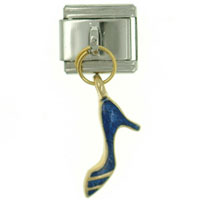 Italian Charms - dress shoe blue italian charm Image.