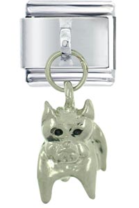 Italian Charms - silver watch dog italian charm Image.