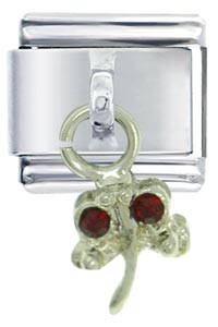 Italian Charms - crystal dragonfly red italian charm Image.