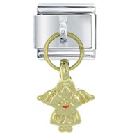 Italian Charms - angel red heart italian charm Image.