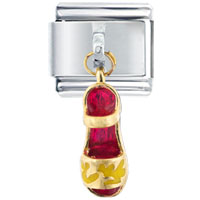 Italian Charms - fancy red sandal dangle italian charm Image.