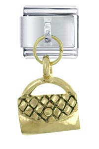 Italian Charms - classic purse gold italian charm Image.