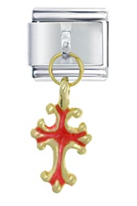 Italian Charms - dangle cross italian charm Image.
