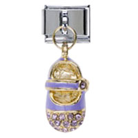 Italian Charms - dangling little shoe italian charm bracelets Image.
