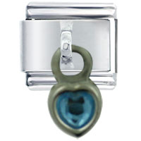 Italian Charms - dangle march heart italian charm Image.