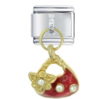 Italian Charms - stone purse red italian charm Image.