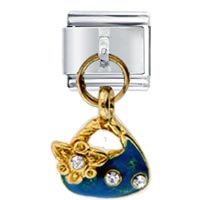 Italian Charms - stone purse turquoise italian charm Image.