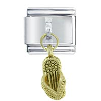 Italian Charms - sandal gold italian charm Image.
