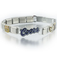 Italian Charms - assorted coors light beer licensed italian charm Image.