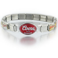 Italian Charms - mixed coors light beer licensed italian charm Image.