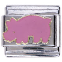 Italian Charms - pink elephant italian charm bracelets Image.