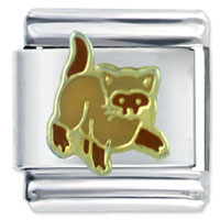 Italian Charms - playful kitty italian charm Image.