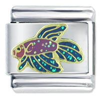 Italian Charms - siamese fighting fish italian charm Image.