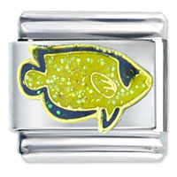 Italian Charms - crescent angel fish italian charm Image.