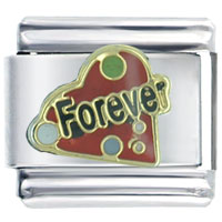 Italian Charms - love forever heart italian charm Image.