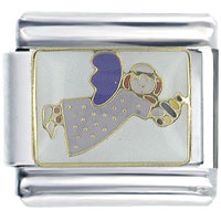 Italian Charms - flying angel christmas italian charm Image.