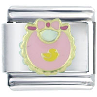Italian Charms - baby bib italian charm Image.