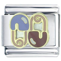 Italian Charms - baby safety pins italian charm Image.