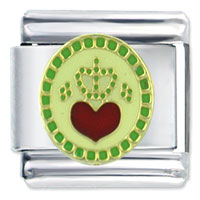 Italian Charms - heart in circle italian charm Image.