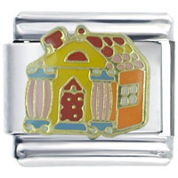 Italian Charms - candy house christmas italian charm Image.