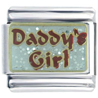 Italian Charms - red daddy's girl italian charm Image.