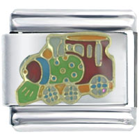 Italian Charms - christmas toy train italian charm Image.