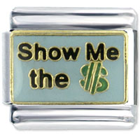 Italian Charms - show me money italian charm Image.